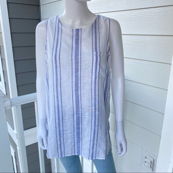 Olive & Oak Tops - OLIVE + OAK Striped Sleeveless Blouse